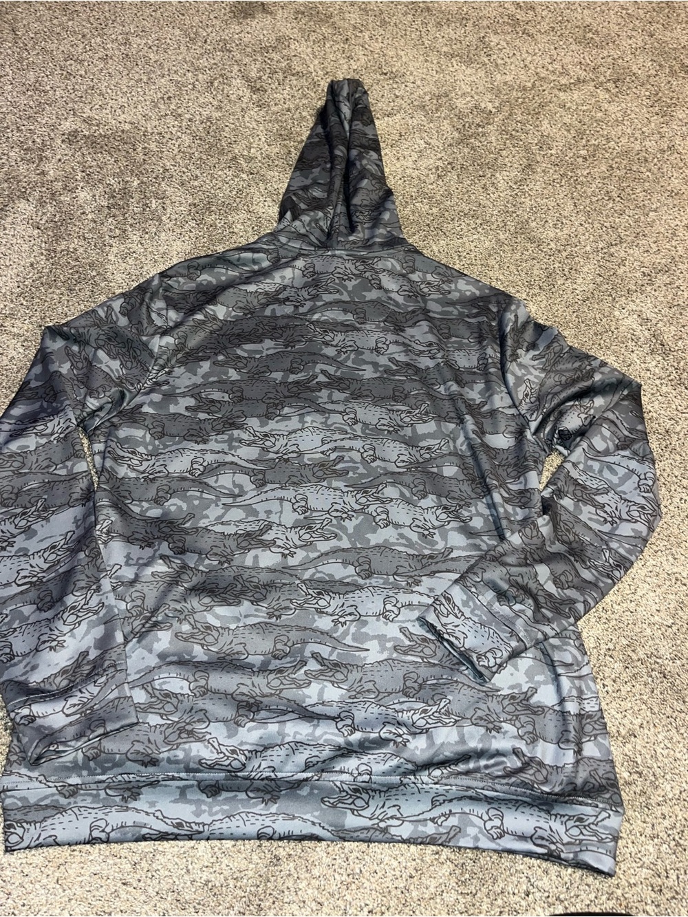 Men’s Large Alligator Themed Waggle Golf Hoodie With Kangaroo Pocket Euc - Picture 2 of 4
